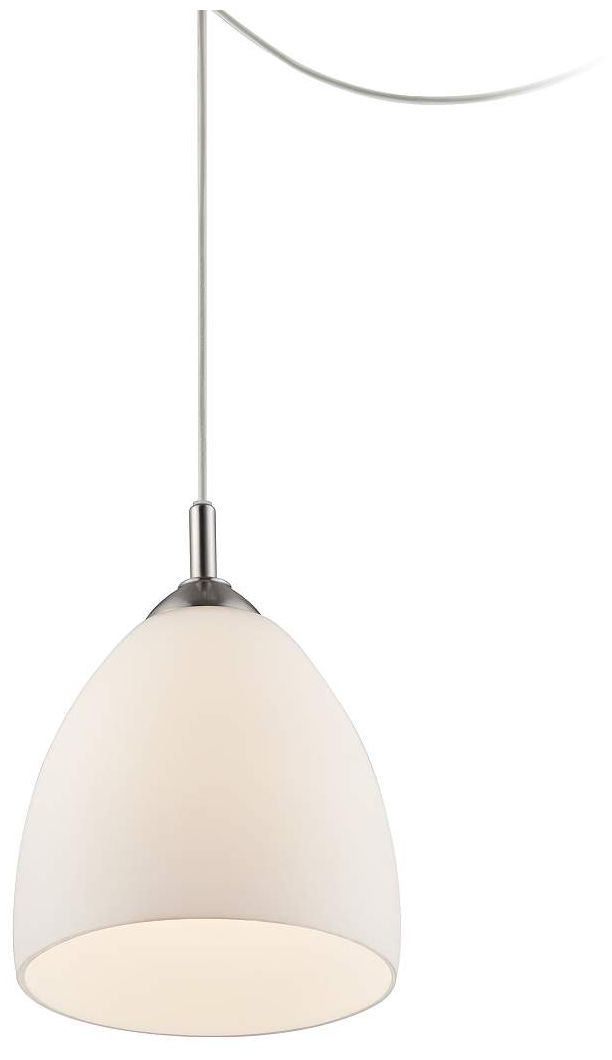 Opal Glass PlugIn Swag Style 9" Wide Mini Pendant V4624 Lamps Plus