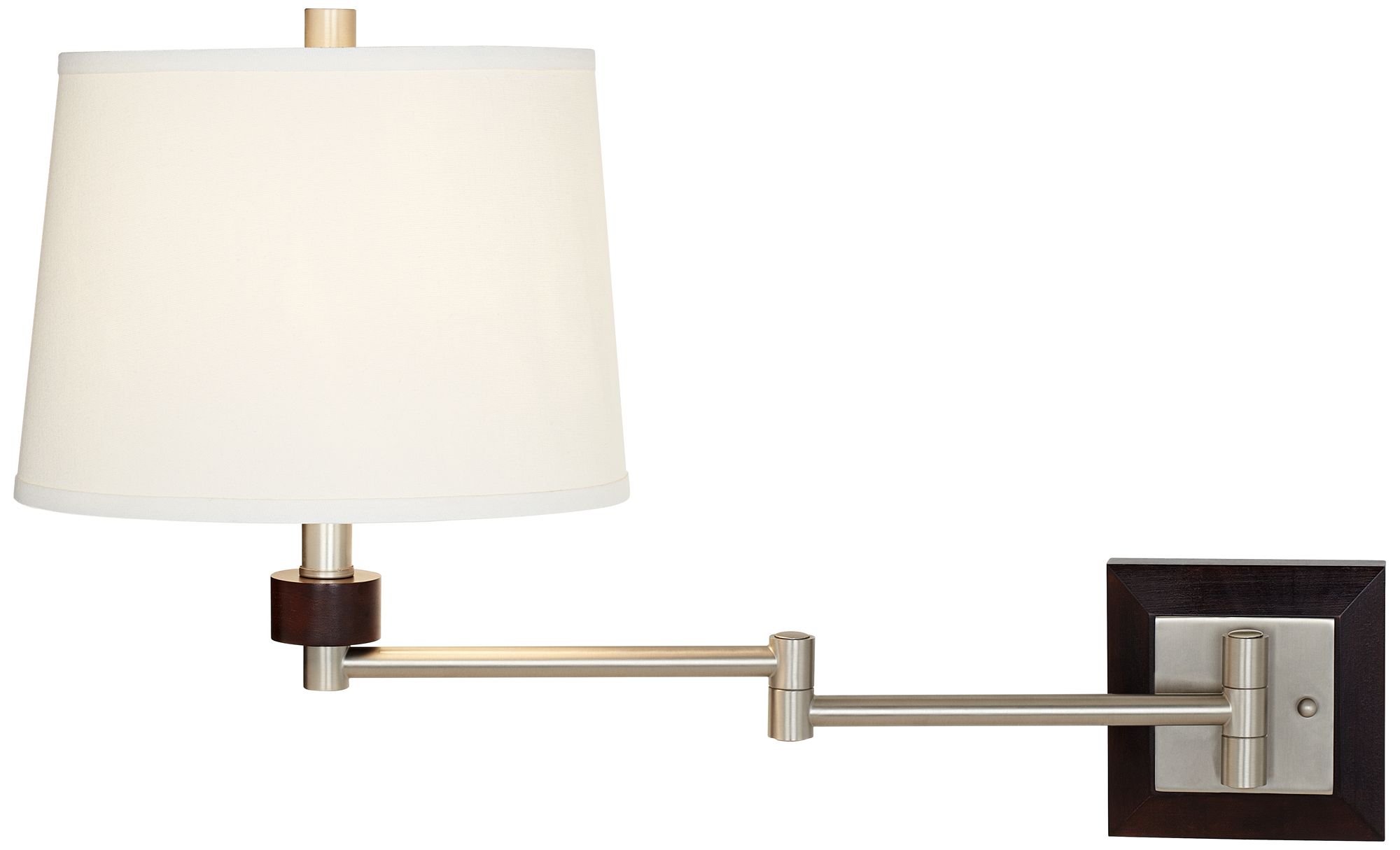 Elroy Brushed Nickel PlugIn Swing Arm Wall Lamp V4637 Lamps Plus
