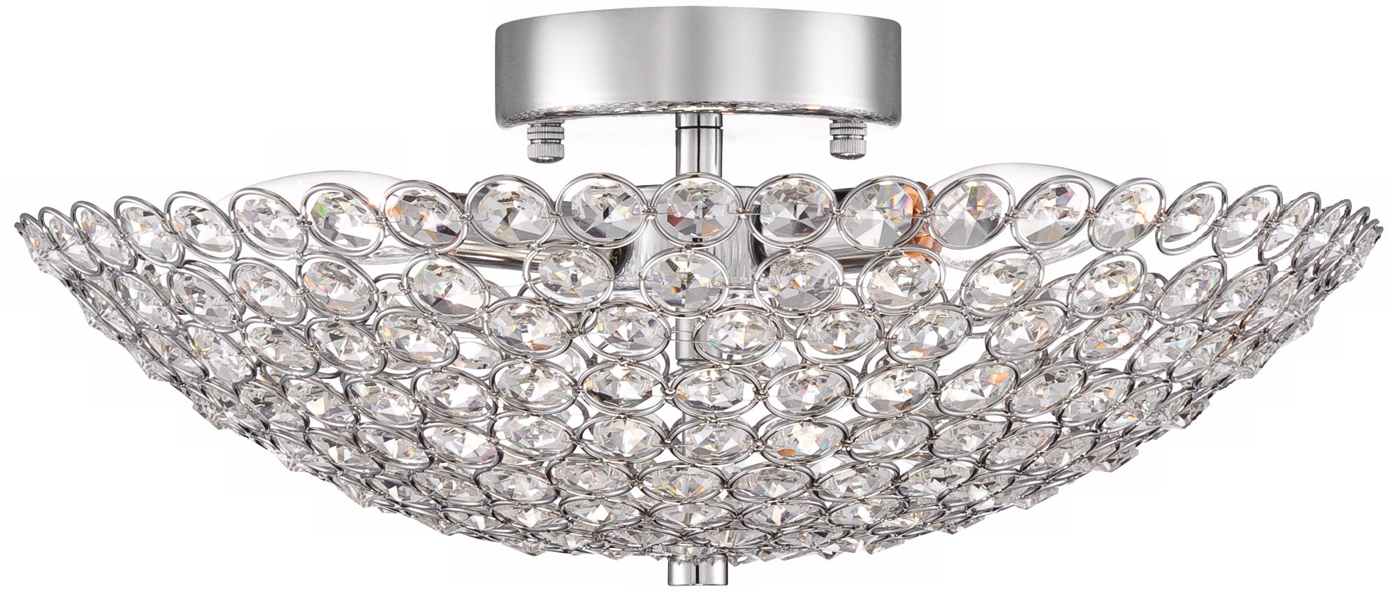 Possini Euro Design Geneva 16" Wide Crystal Ceiling Light