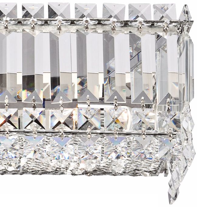 Possini Euro Crystal Columns 23" Wide Chrome Bath Light X8826