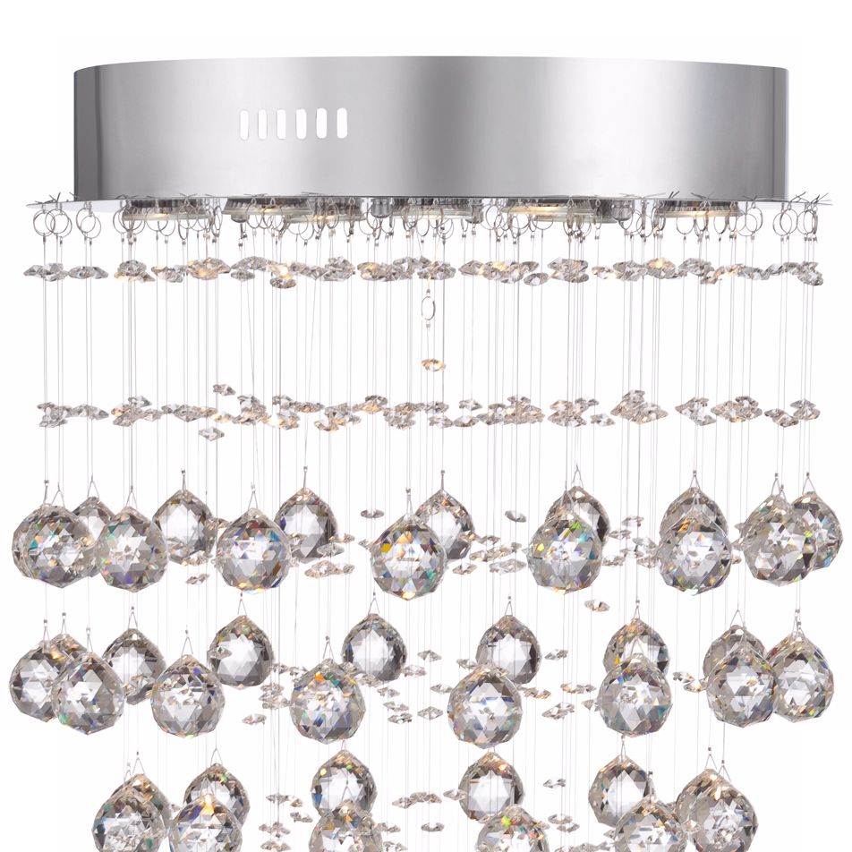 Aida 17 3/4" Wide Pouring Crystal Ceiling Light X9149 Lamps Plus