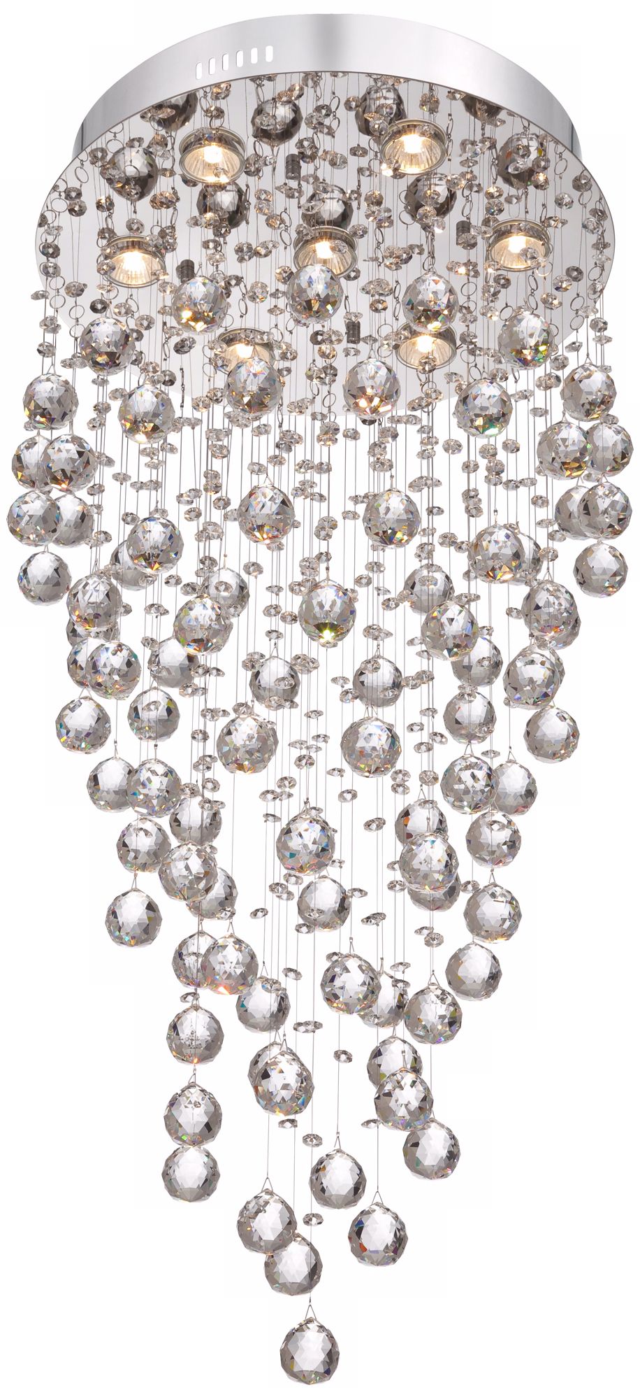 Aida 17 3/4" Wide Pouring Crystal Ceiling Light X9149 Lamps Plus