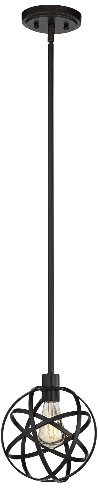 Industrial Atom 8" Wide LED Edison Bulb MiniPendant Light Y2293