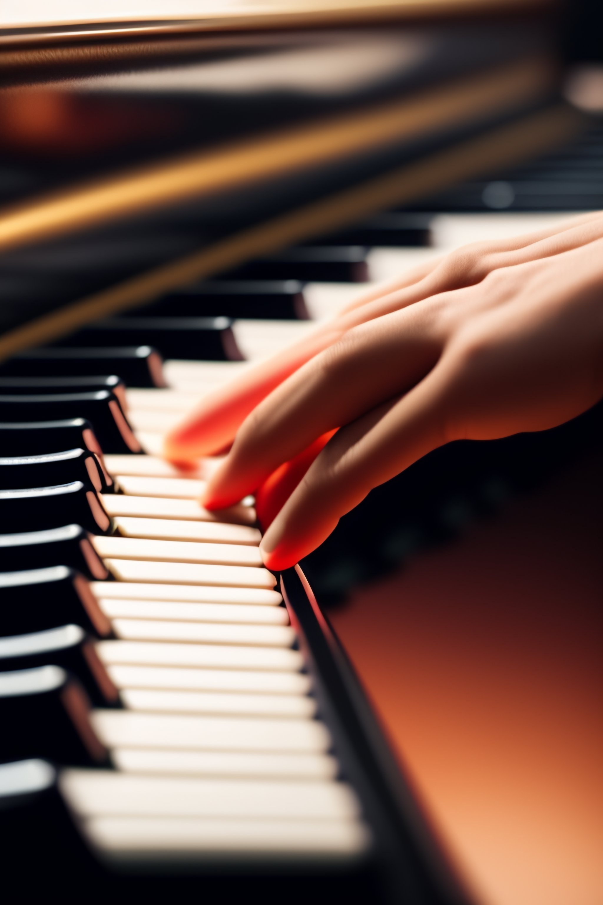 Lexica Extremely long piano keyboard twisting and turning in space