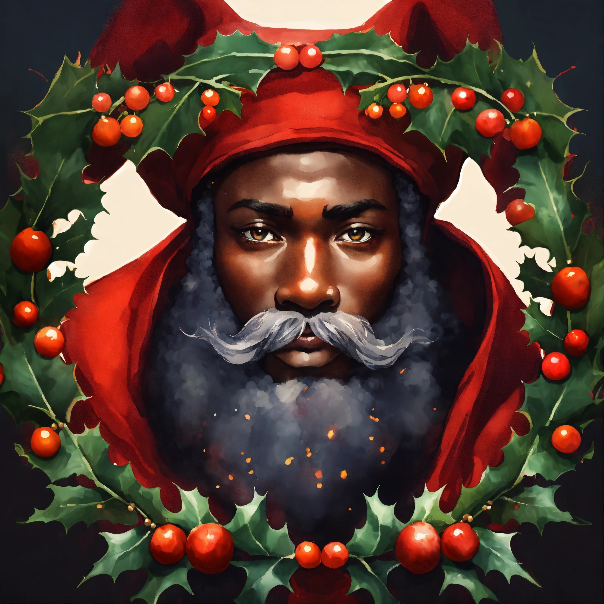 Lexica Deep complexion extremely pointed eared Black Santa Claus