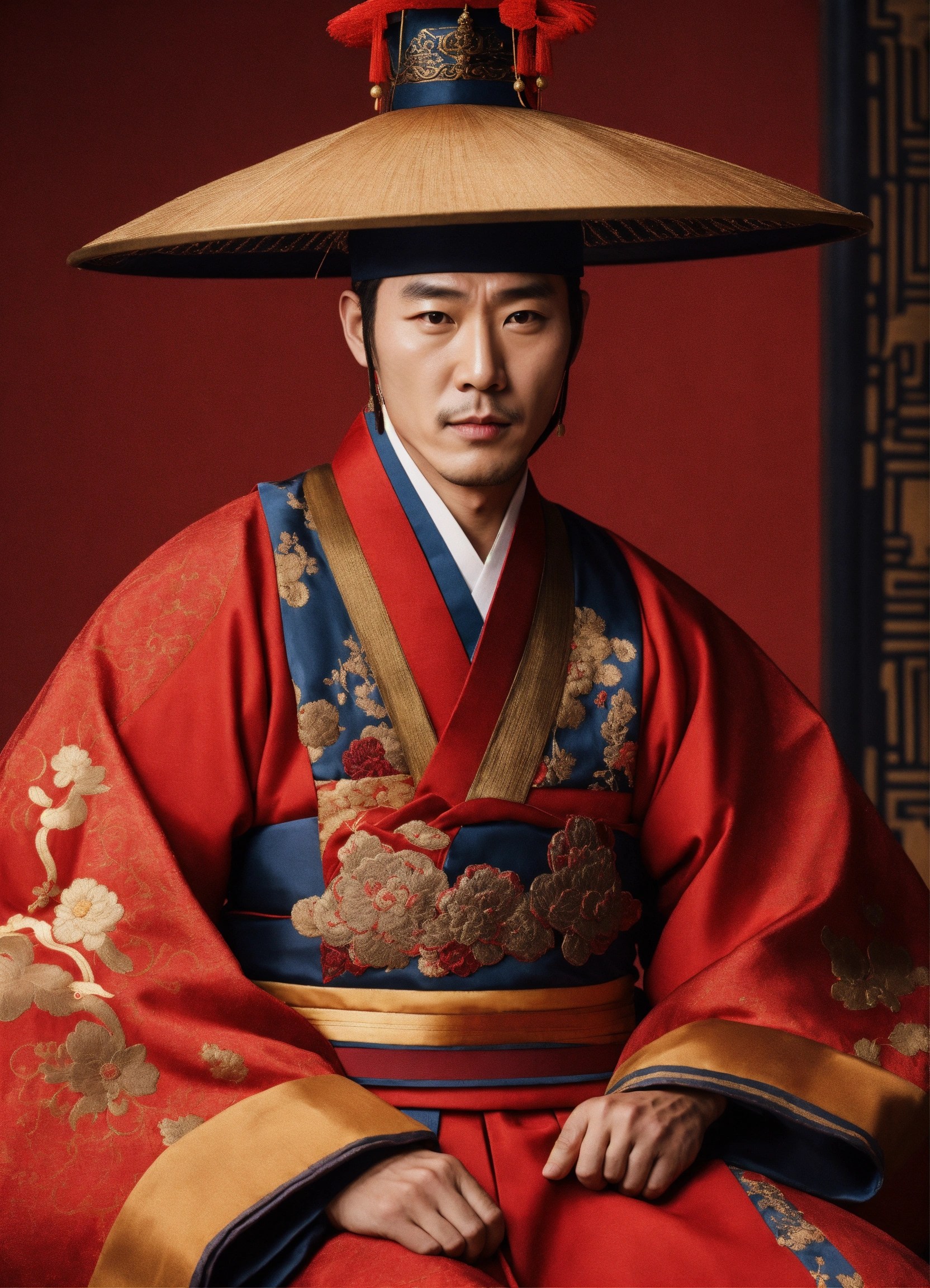 Lexica The king of Joseon wears traditional Korean clothes and a