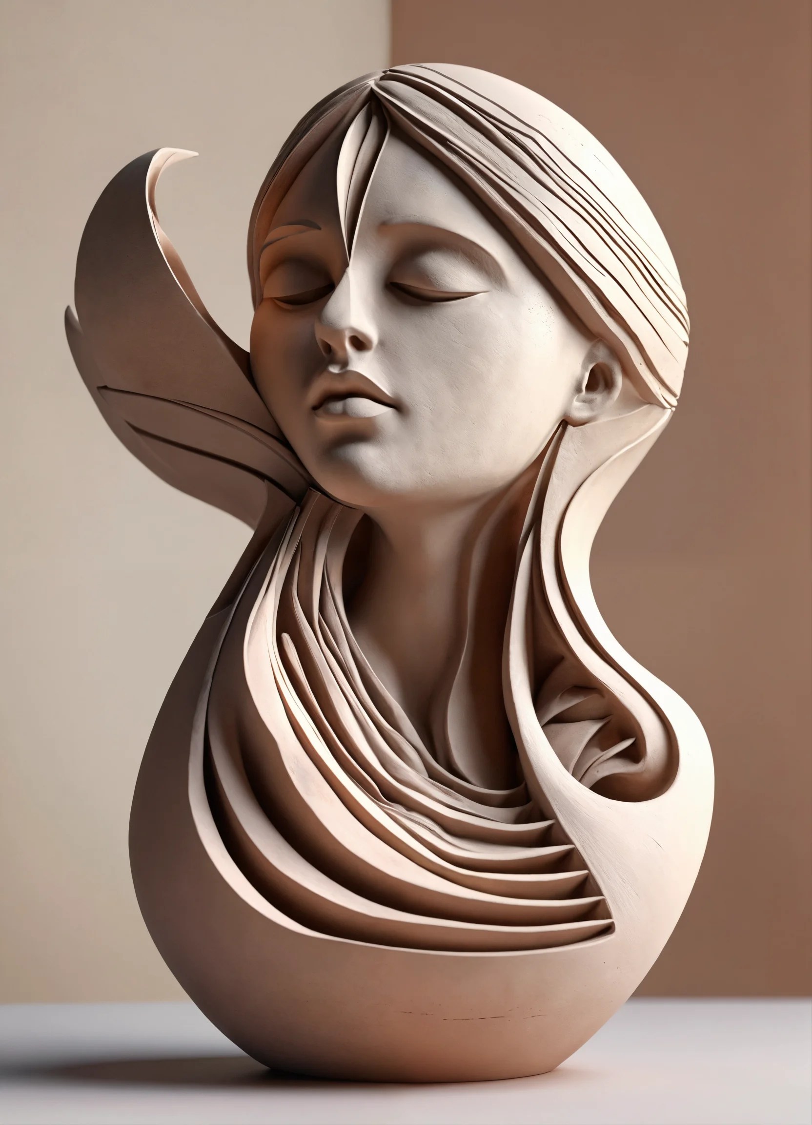 Lexica 3d sculpture design abstract pottery on the theme of World
