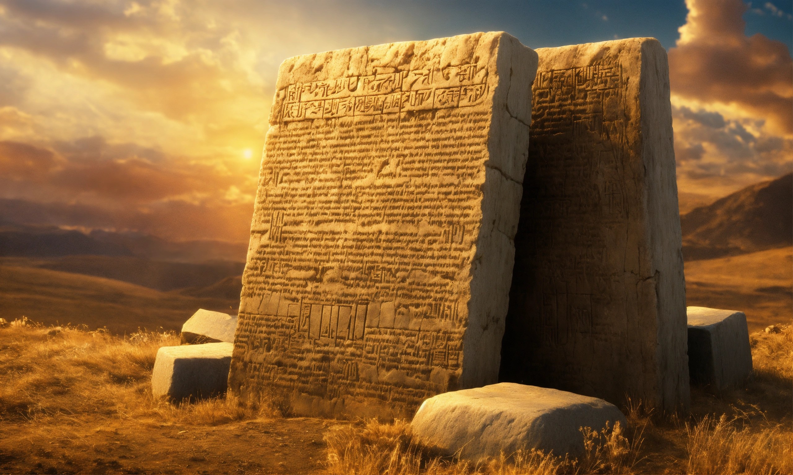 Lexica Stone Tablets Hz. In Moses' hands are the stone tablets of the