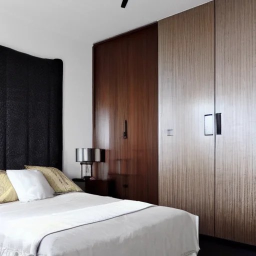 a modern minimalist art deco bedroom Arthub.ai
