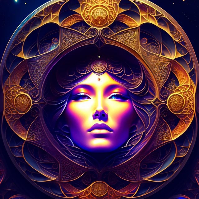 Lexica illuminated face