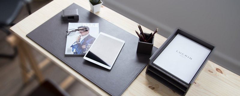 Real leather desk pads