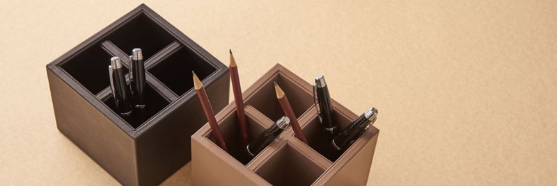Leather Pen Holders & Desk Organisers