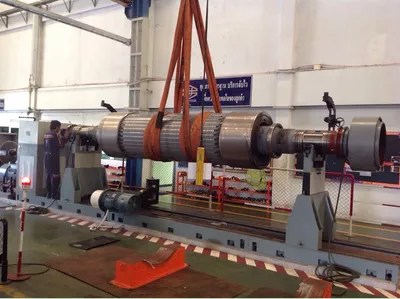 Belt Drive 20 Ton Large Motor Rotor Balancing Machine Steam Turbine