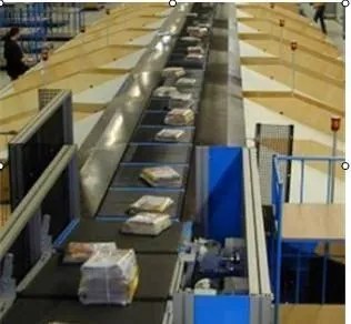 Express Logistics Sorting Line Automatic High Speed Linear Cross Belt