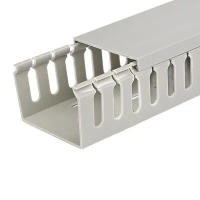 PVC Cable Tray Slotted Wiring Duct Cable Trunking - Wide Slot PVC