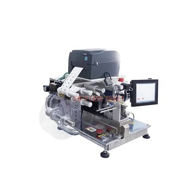 Desktop Wire Flag Labeling Machine Wire Harness Label Folding Labeling
