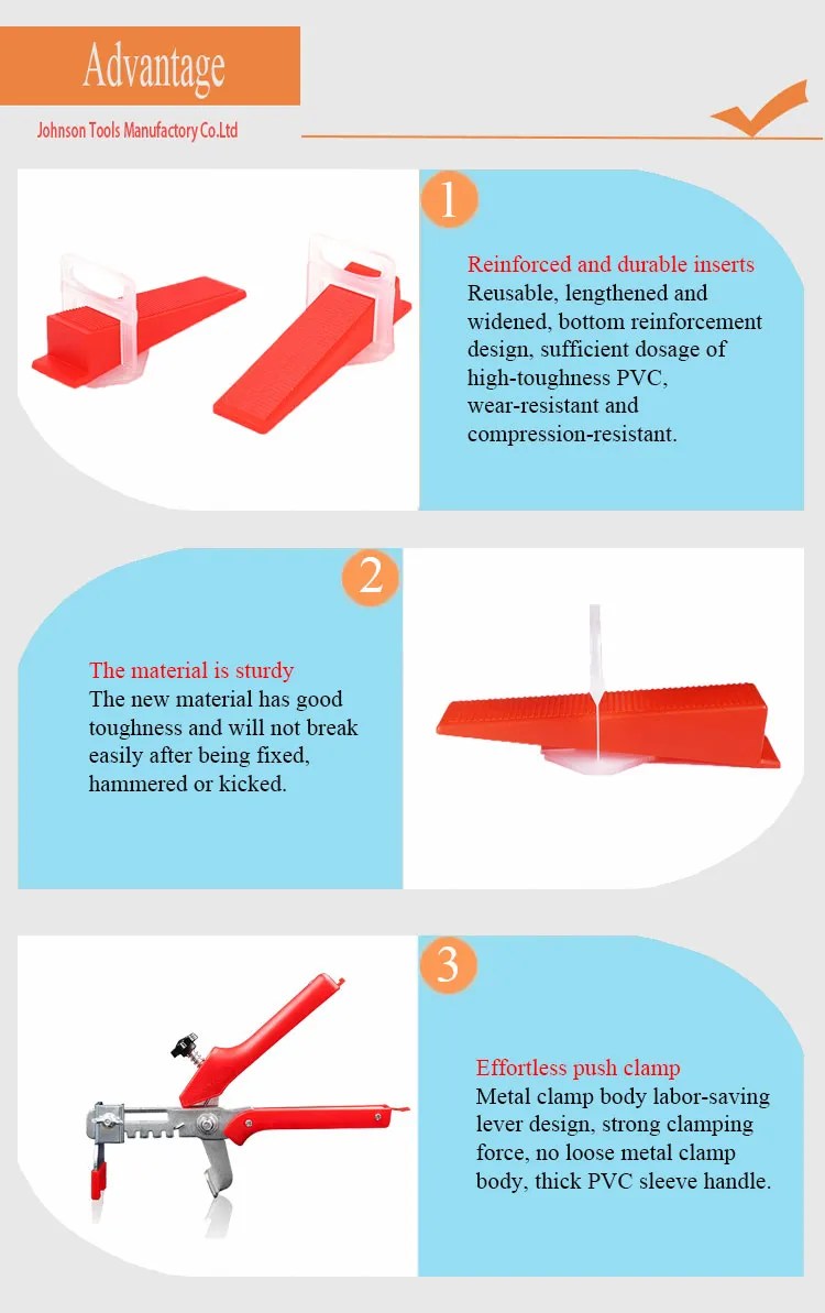 Professional Ceramic Tile Installation Tools Leveling System Clips 