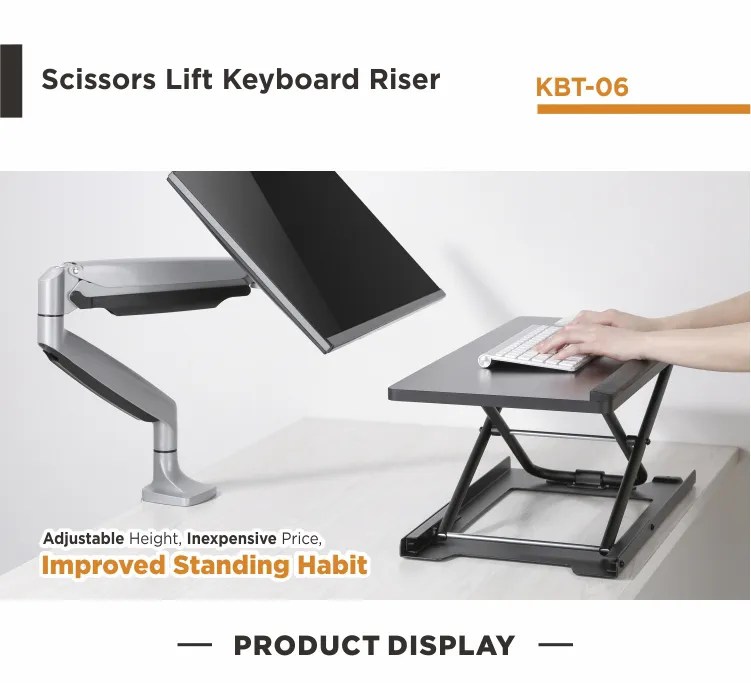 China Scissors Lift Adjustable Keyboard Riser Stand, Keyboard Tray