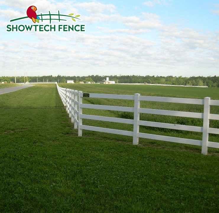 Widely Used 4 Rails White Plastic Horse Farm PVC Fencing China Horse