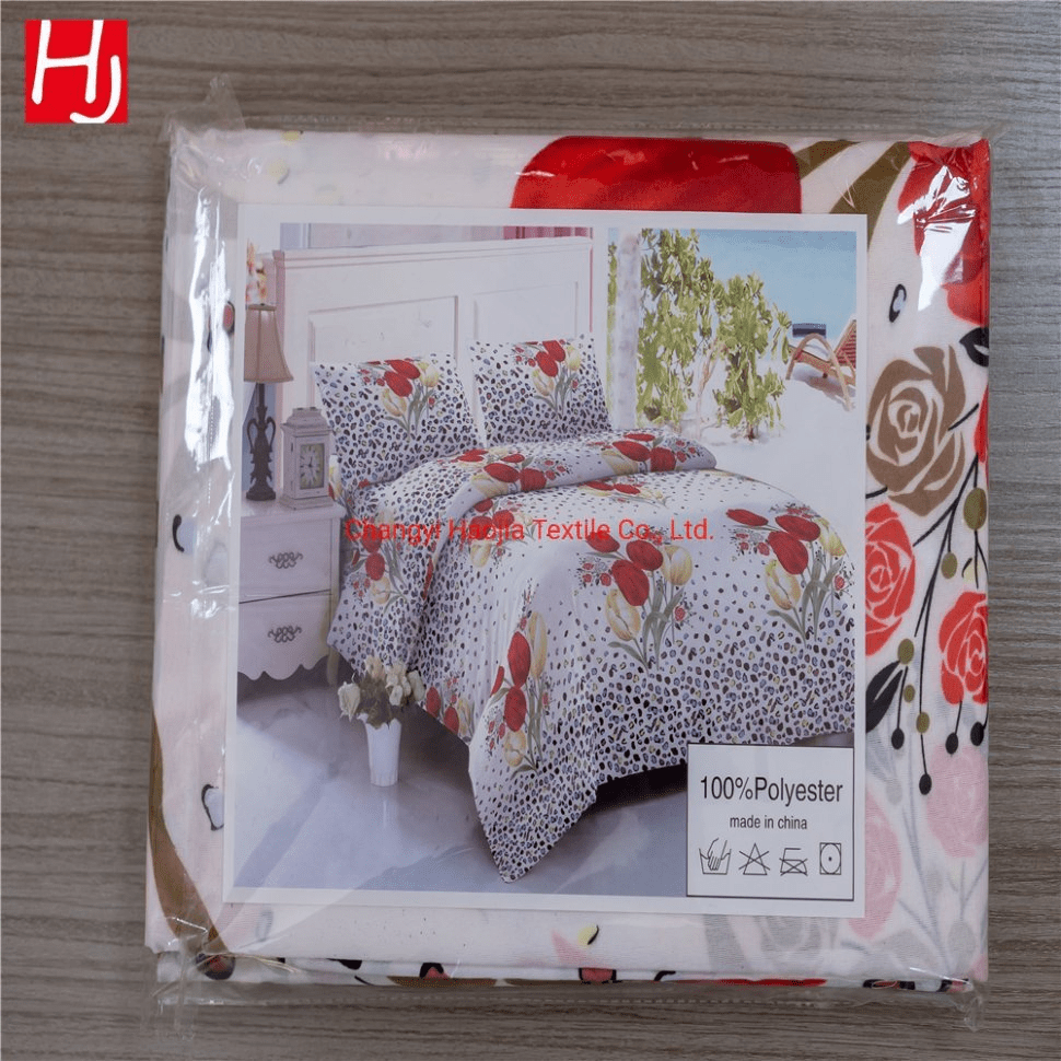 100 Polyester Microfiber Bedding Set Pigment Printing China Printed