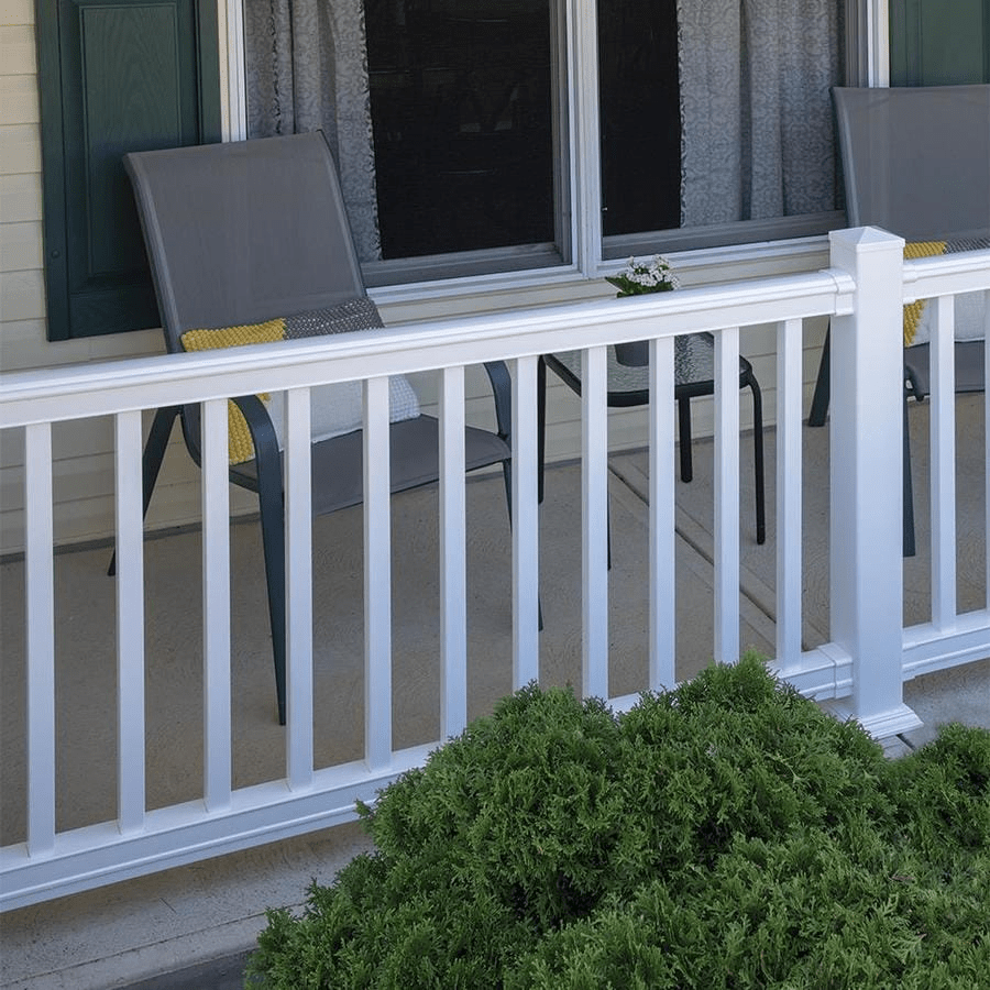 PVC Vinyl Deck Railing, PVC Decking Railing System, Plastic Veranda