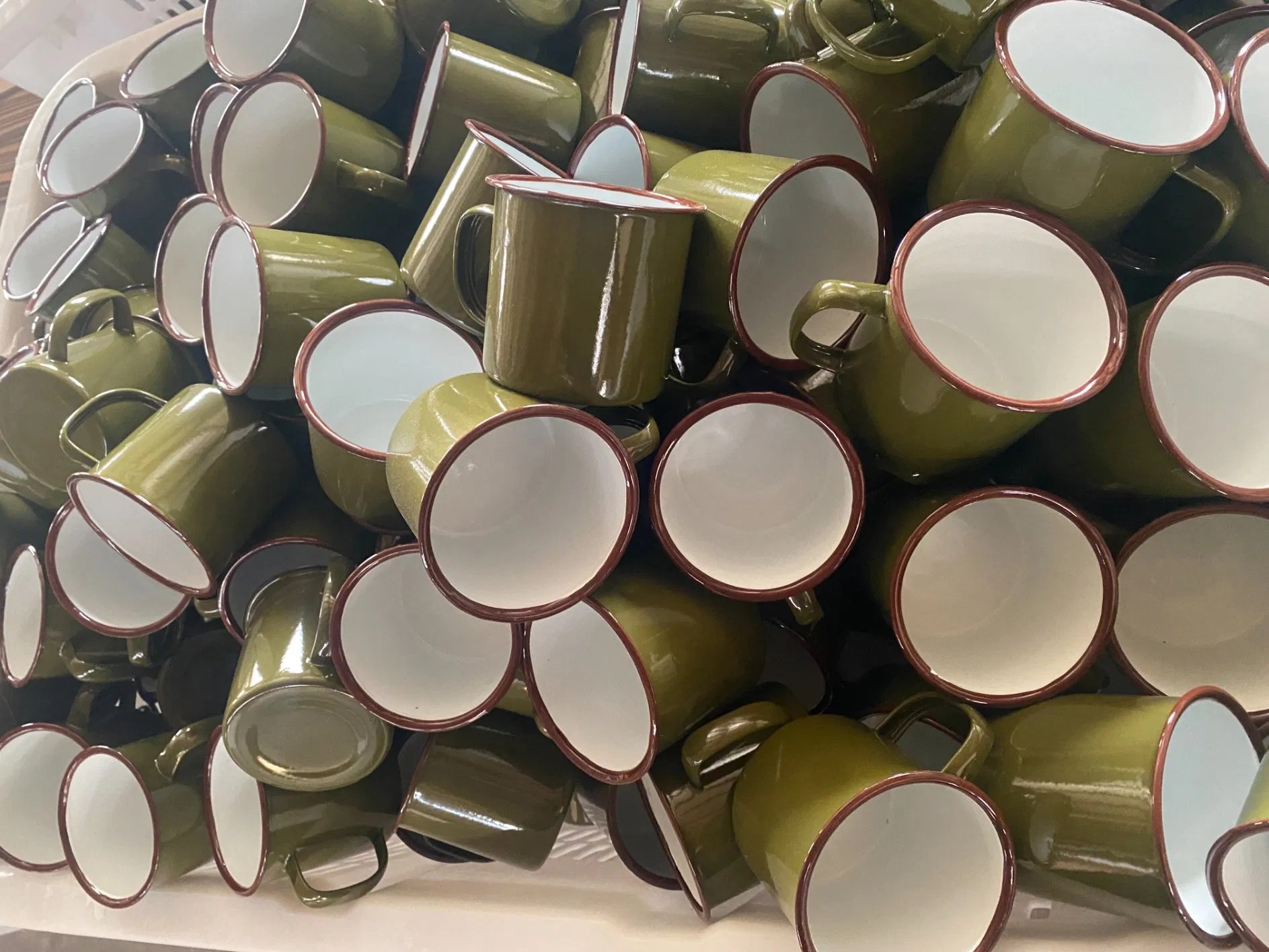 Customizable Enamelware Tea Cup Collection China Enamelware Tea Cup