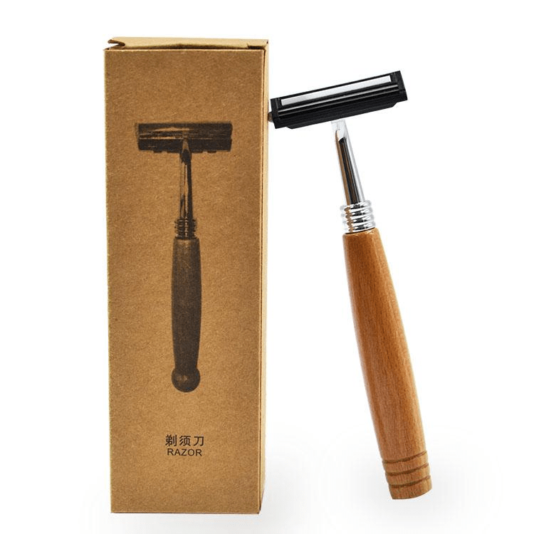 Bamboo Safety Razor Reusable Wooden Razor Biodegradable Men Face Razor