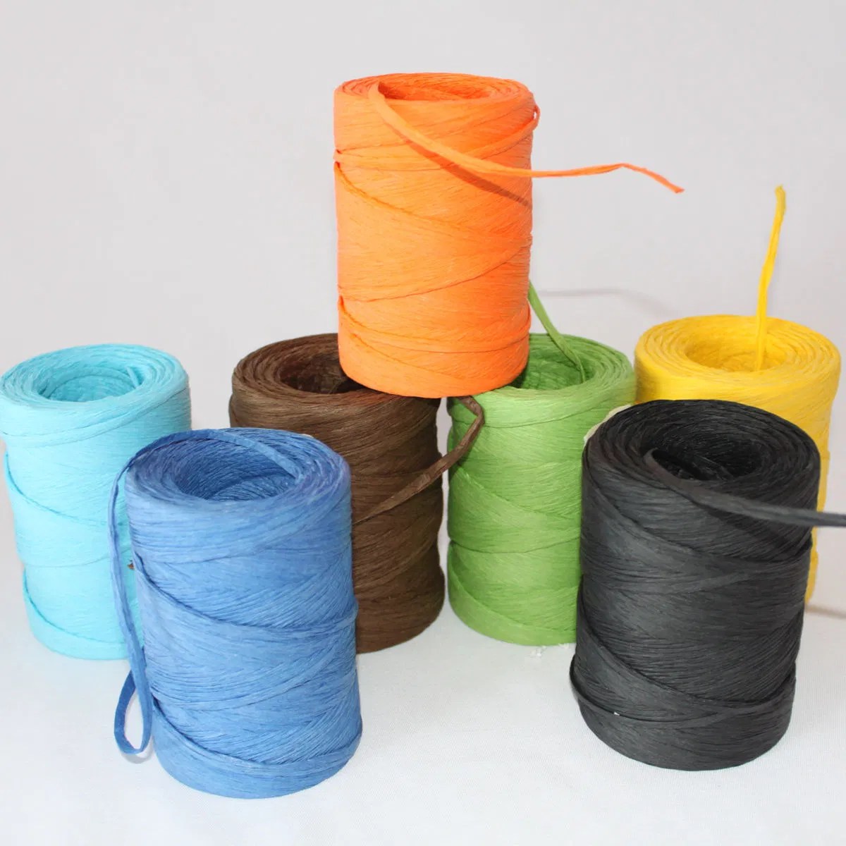 Colorful Paper Raffia Ribbon Roll China Paper Raffia Ribbon and