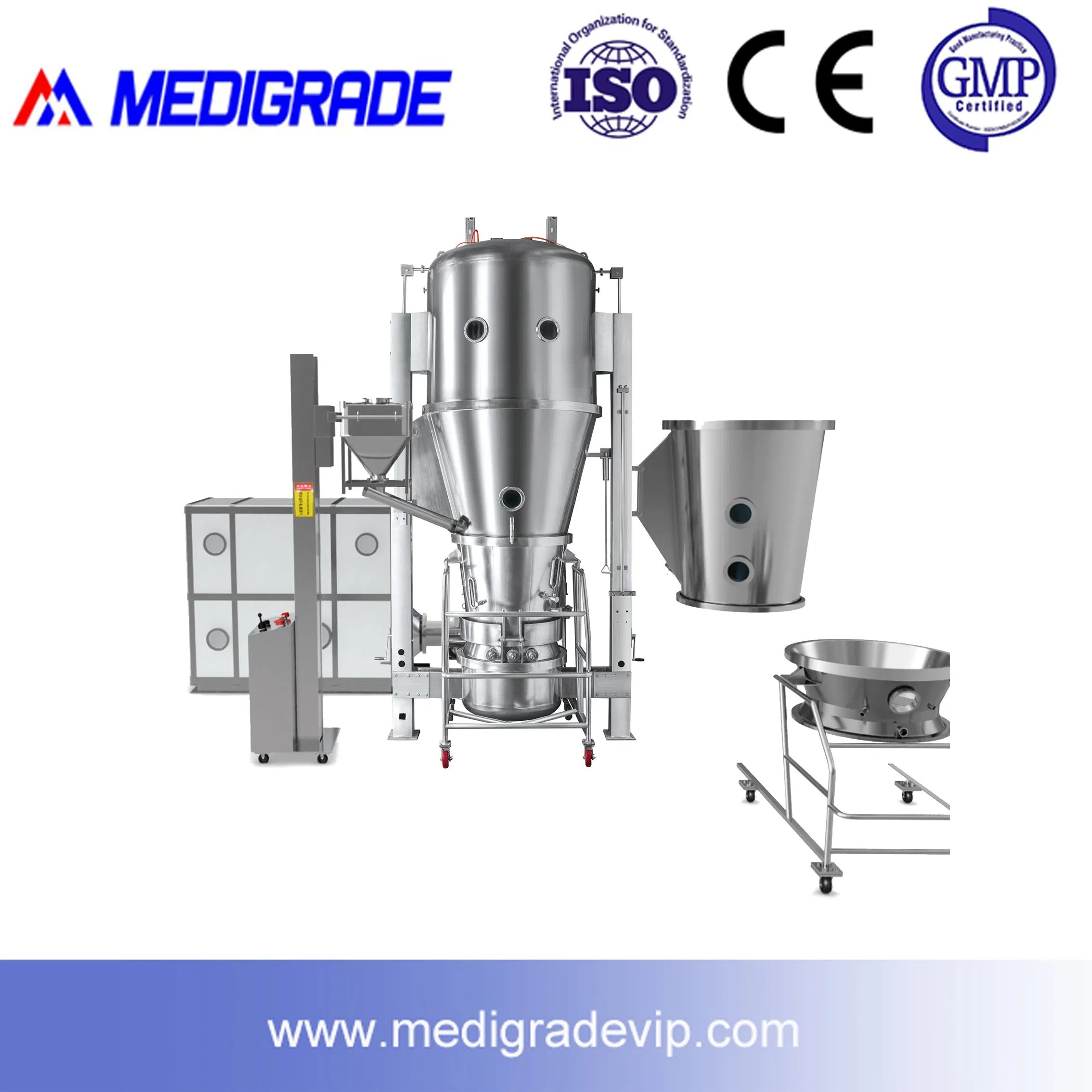 Pharmaceutical Use Fluid Bed Coating Machine China Fluid Bed Dryer