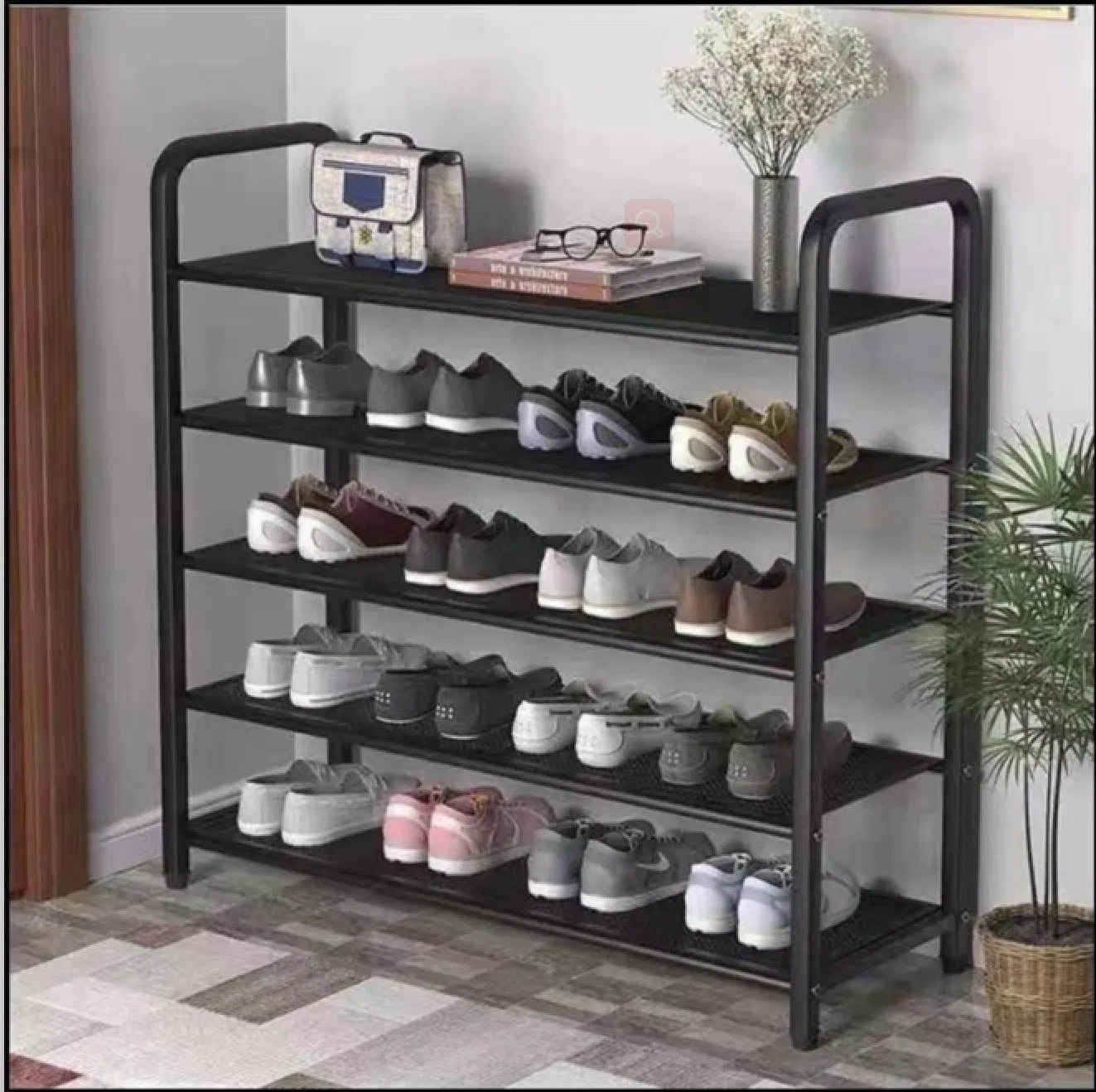 Factory Price Stainless Steel Shoe Rack Metal Shoe Rack 5 Tier Simple