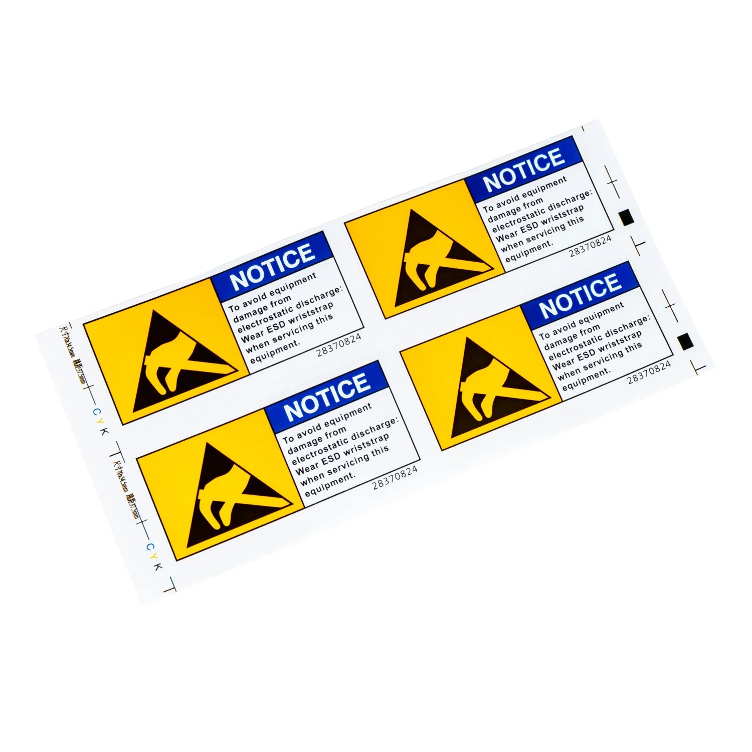 Custom Self Adhesive Label Warning Sticker Notice Sticker Caution