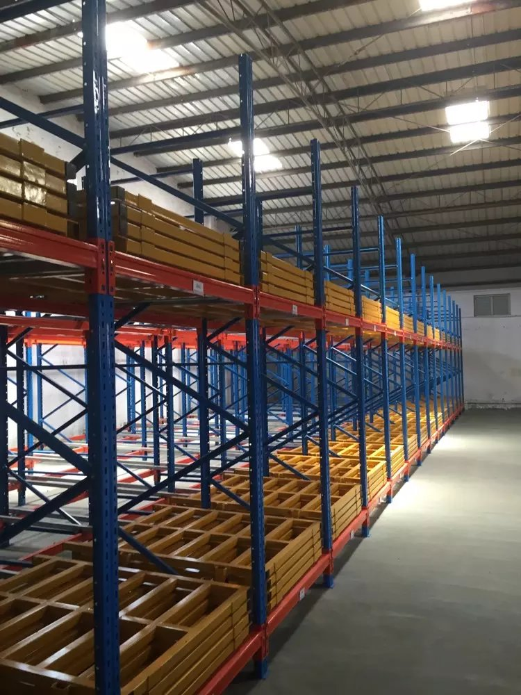 Industrial Storage Push Back Racking Logistic Equipment Manufacturing