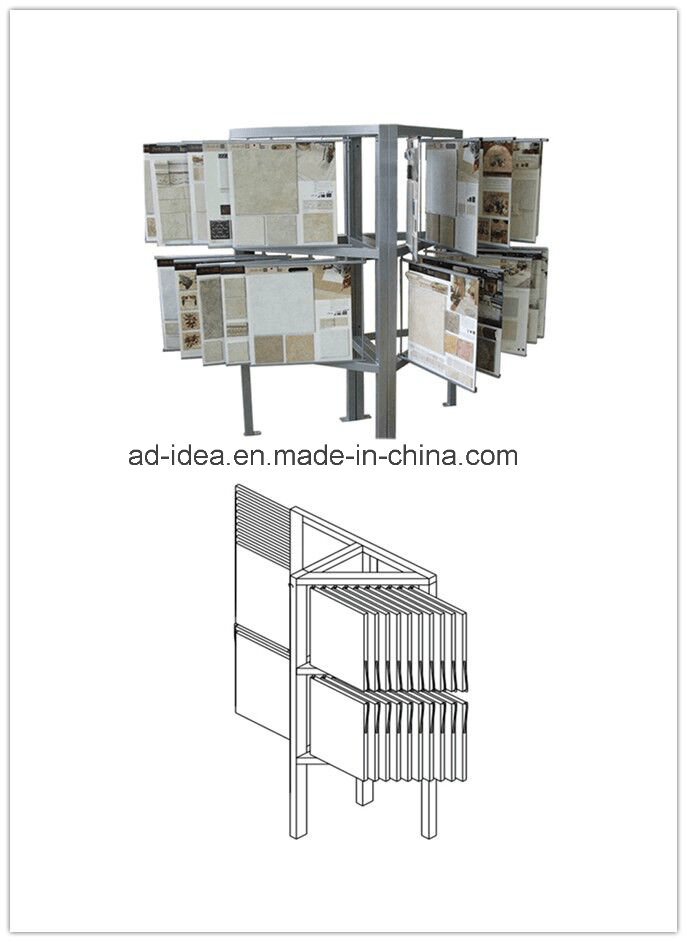 TwoTier Swinging Panel Tile Sample Display Stand/Display Rack/Store