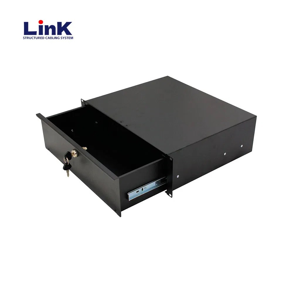 19" Rackmount Drawer with Lock for Network and Server Rack Use