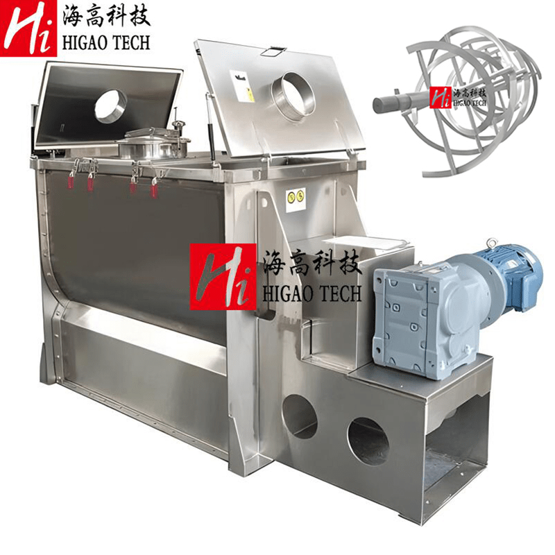 Customized Full Welding Ribbon Mixer Horizontal Powder Mixing Machine