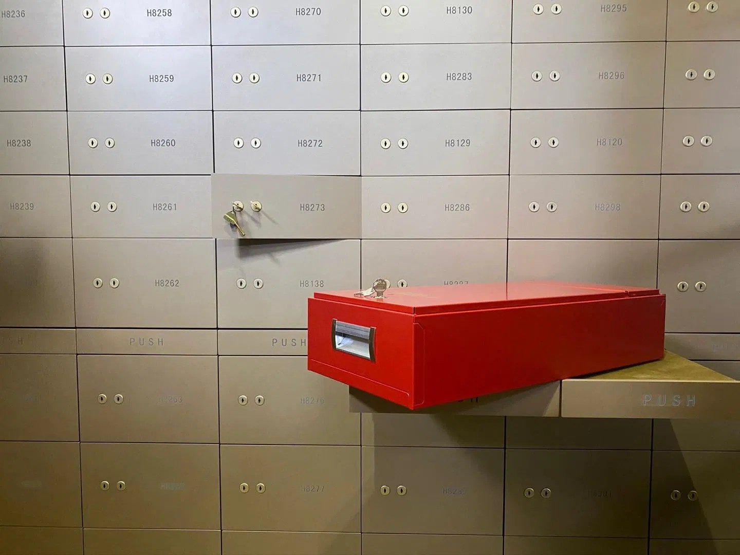 Steel Plate Inner Box with Powder Coating for Safe Deposit Box Use Wholesale Bank Safe Locker