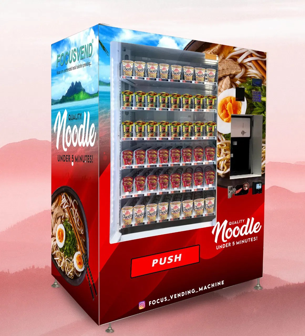 Customization Cup Noodles Vending Machine with Elevator System China