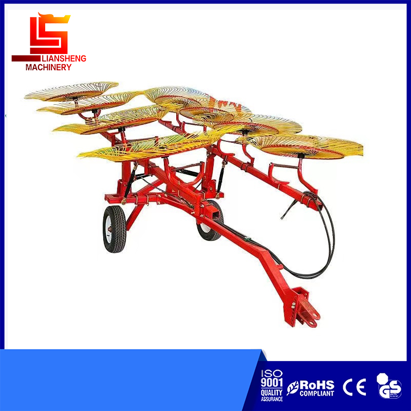 Hay Rake Tractor Hydraulic Grass Rake Rotary Finger Disc Rake China