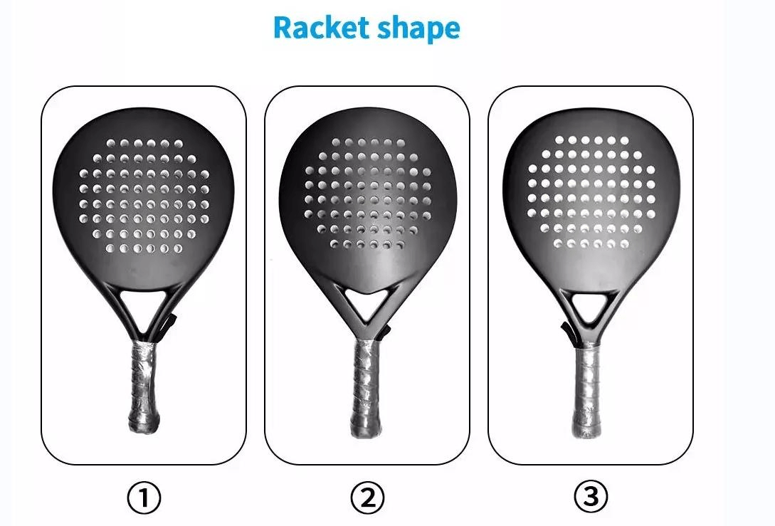 Professional Easy Control Carbon Fiber Padel Racket Dimensions Chart
