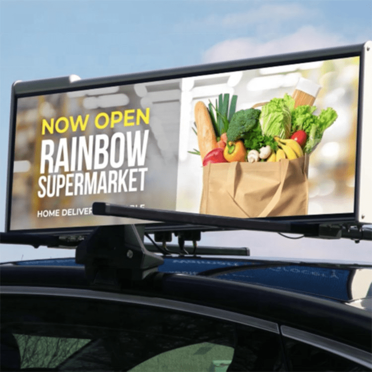 Best Design Outdoor Car Taxi Rooftop LED Display Double Side Sign