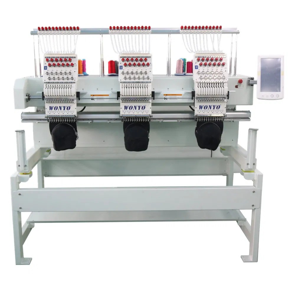 Multi Function Computerized Embroidery Machine 3 Heads China Mix