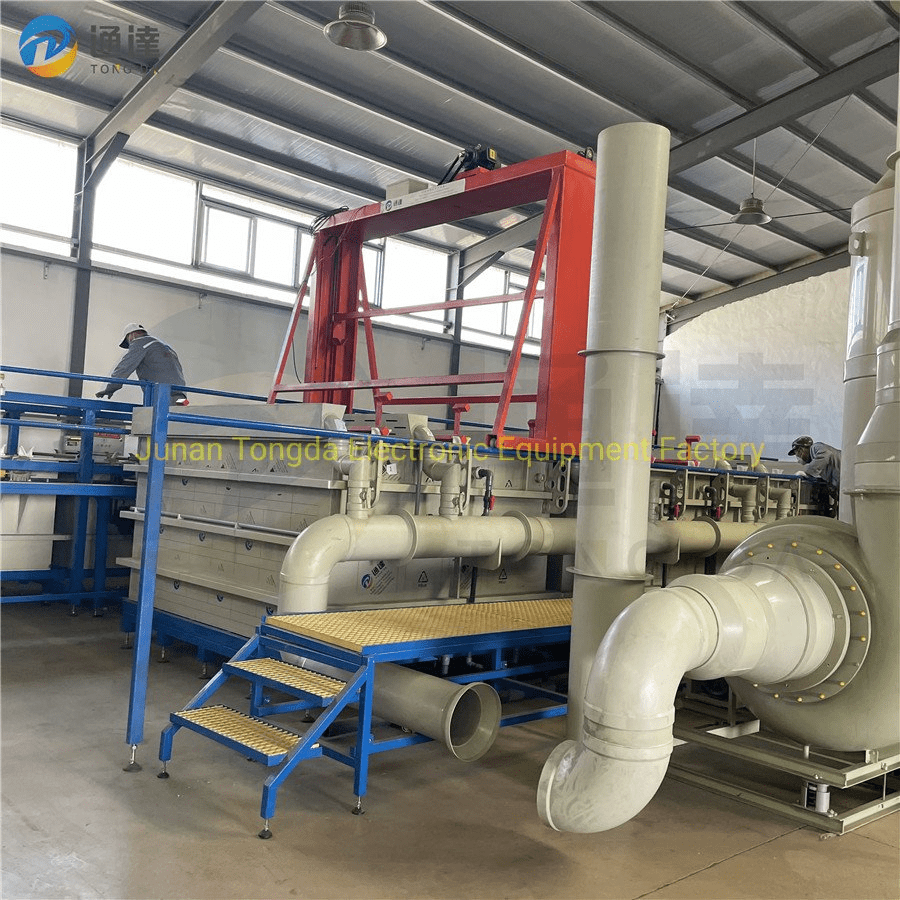 Semi Automatic Rack Zinc Plating Line Gantry Type Rack Plating