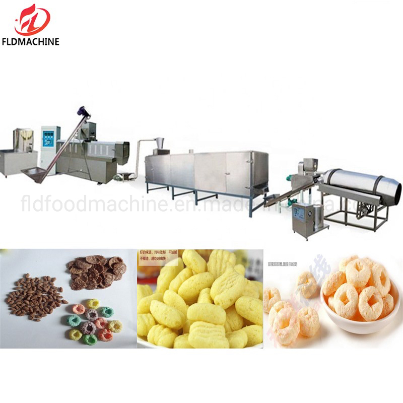 Puffed Corn Snacks Machine Puff Food Extruder Rice Production Line China Snack Machine and