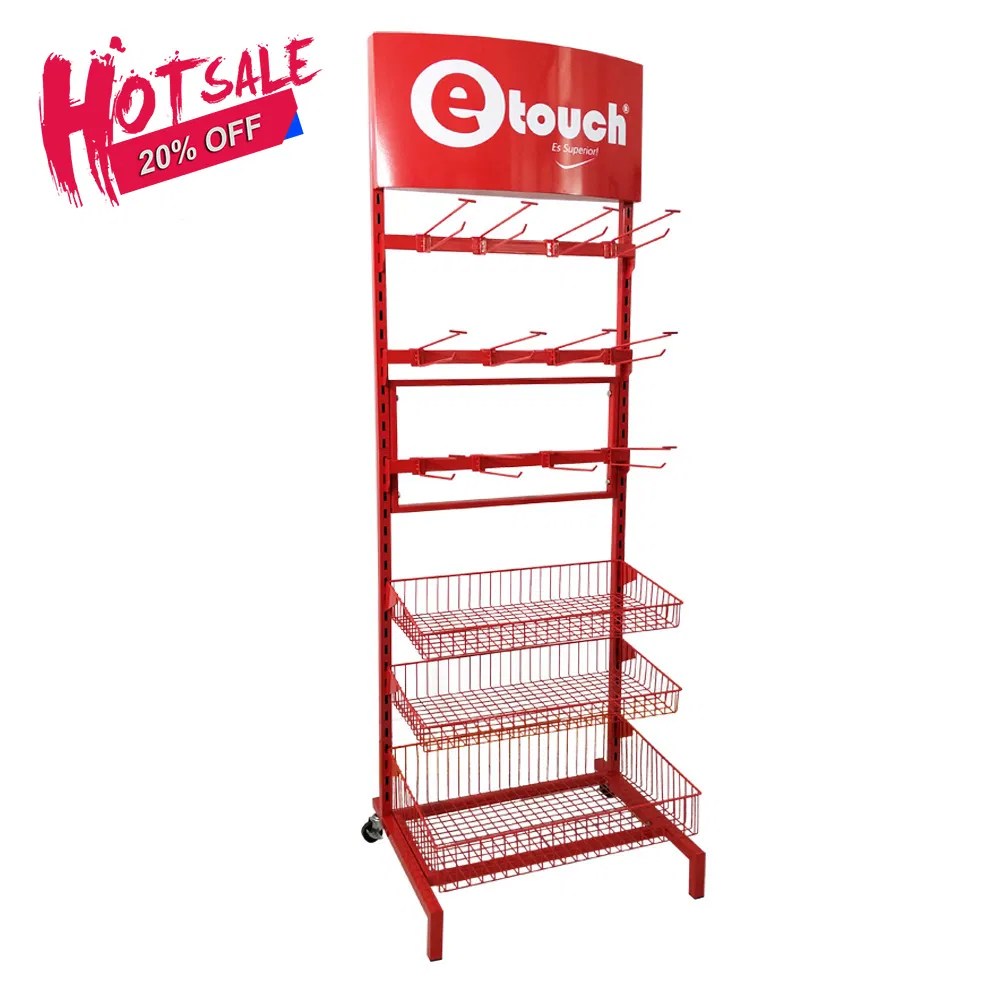 Giantmay Cheap Wire Potato Chips Rack Shop Stand Display Hanging Basket