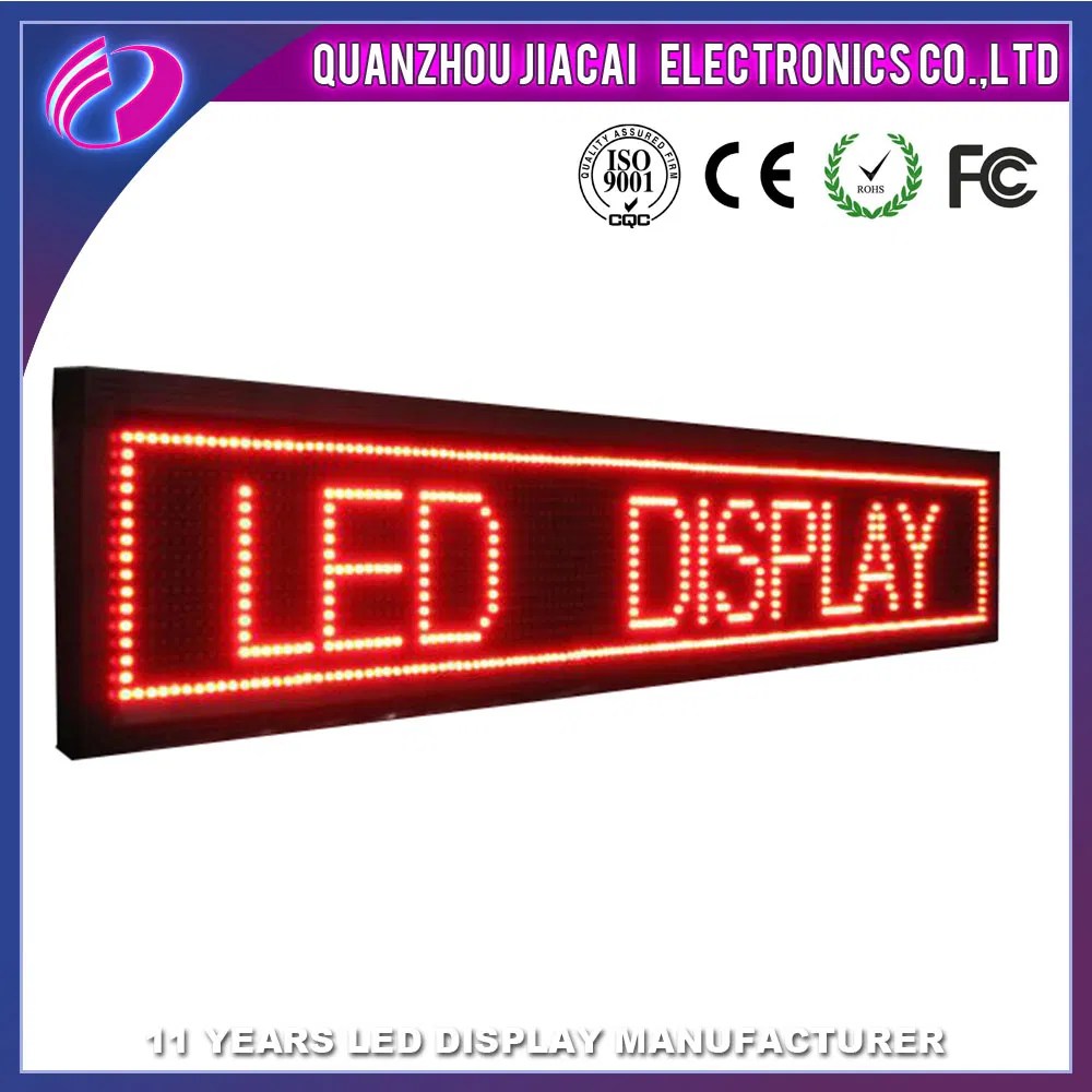 P10 Single Red Color Outdoor Programmable LED Signs China
