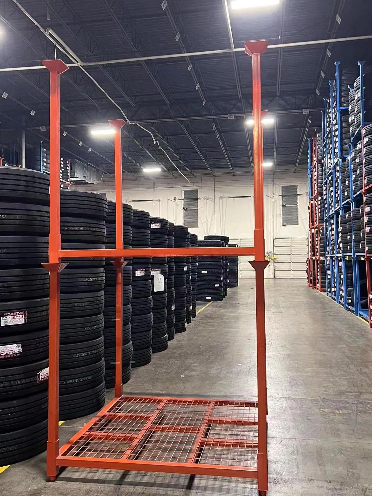 Folding Platform Tyre Holder Racking Steel Bracket Tire Stack Wheel