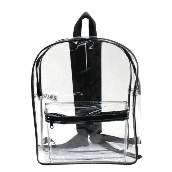 Custom Logo Clear Backpack Bag PVC Transparent Backpack Clear