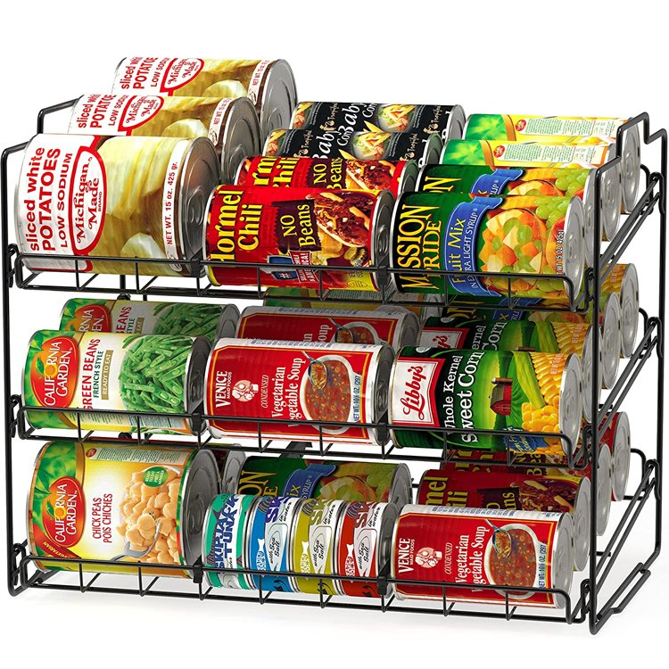 Canned Food Storage Kitchen Rack Iron Wire Beverage Display Rack