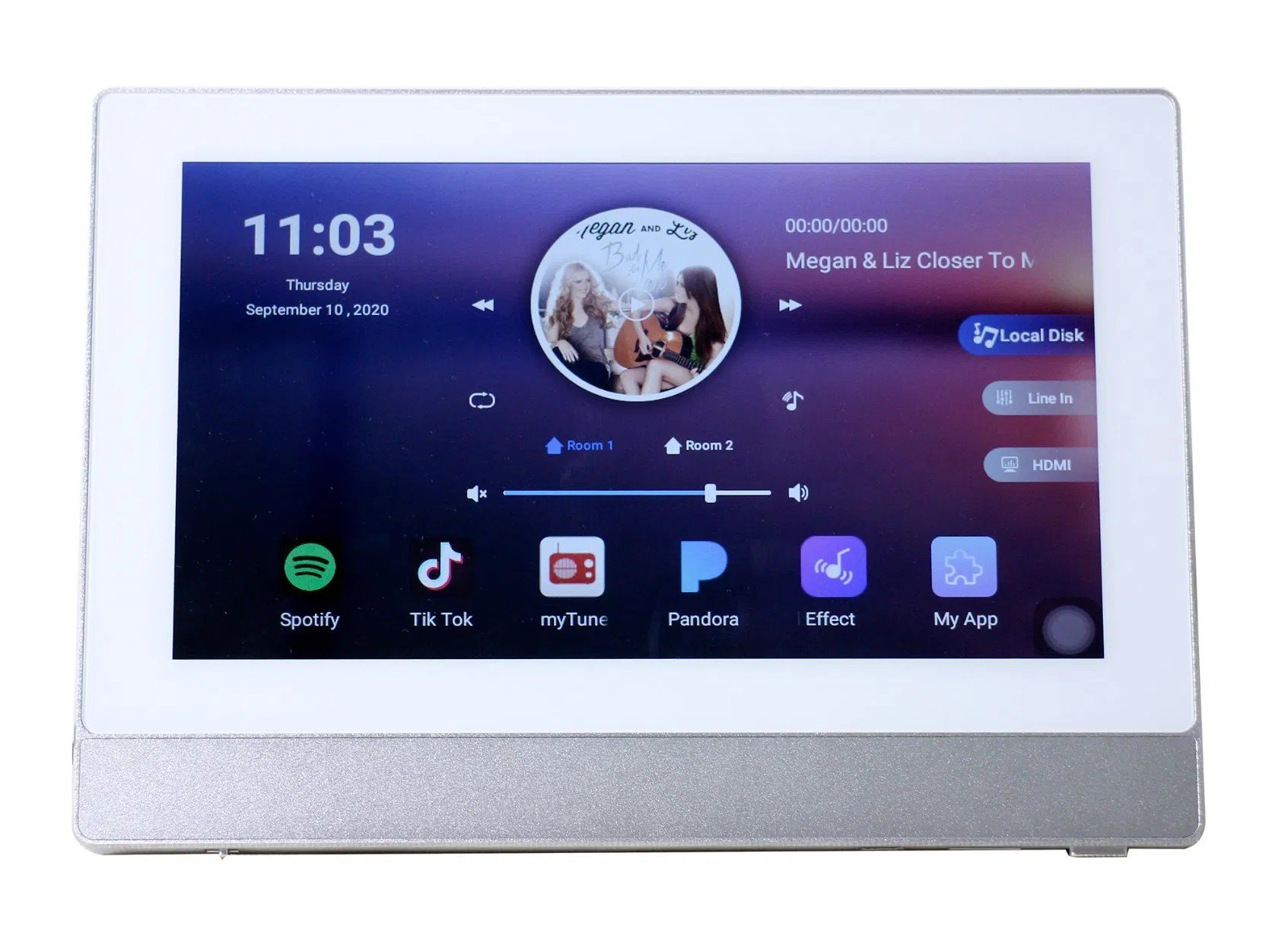 8 Channels 7 Inch Smart Audio Control Panel Touch Screen Bluetooth Wall