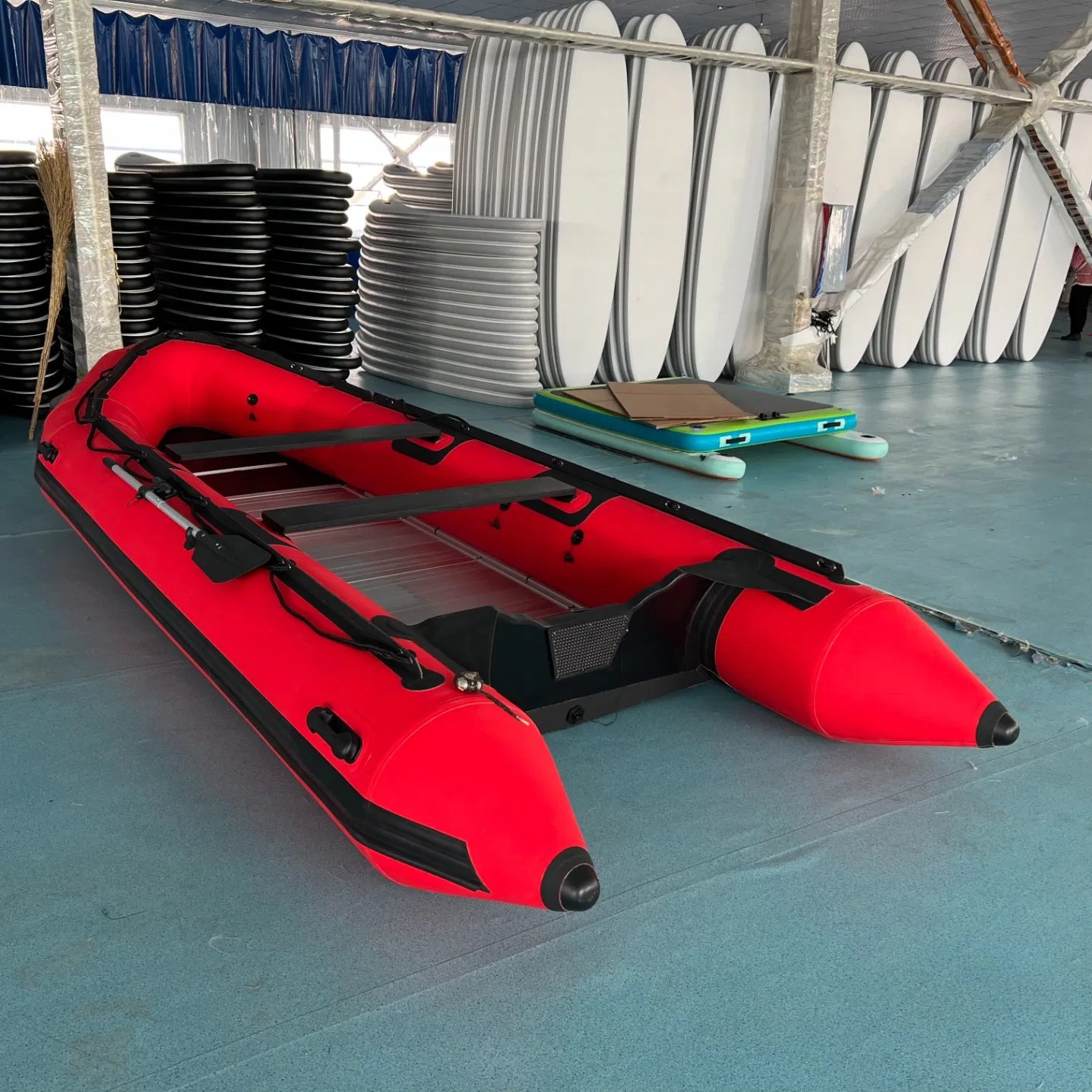 10 Persons Fishing PVC Hypalon Boat Inflatable Rescue Rowing Boat